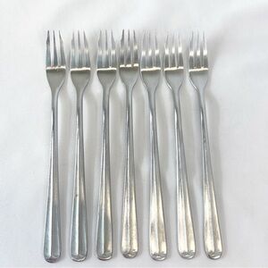 Supreme Cutlery Vintage Stainless Japan Flatware Cocktail/Seafood Forks Lot Of 7